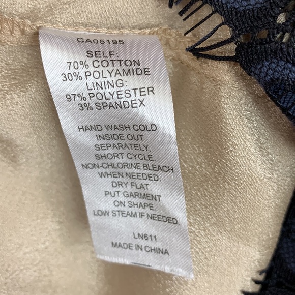 NWT Picadilly Canada Floral Lace Dress Navy Black Lined Size Small - Picture 13 of 15